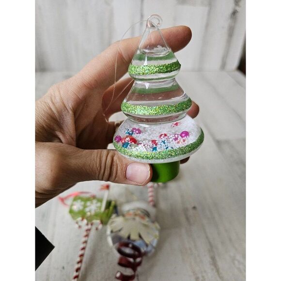 Metal Santa mailbox ornament tree snow globe Xmas set - Picture 9 of 12